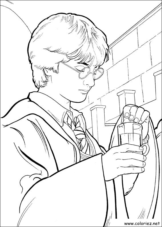 Coloriage de Harry Potter à imprimer !