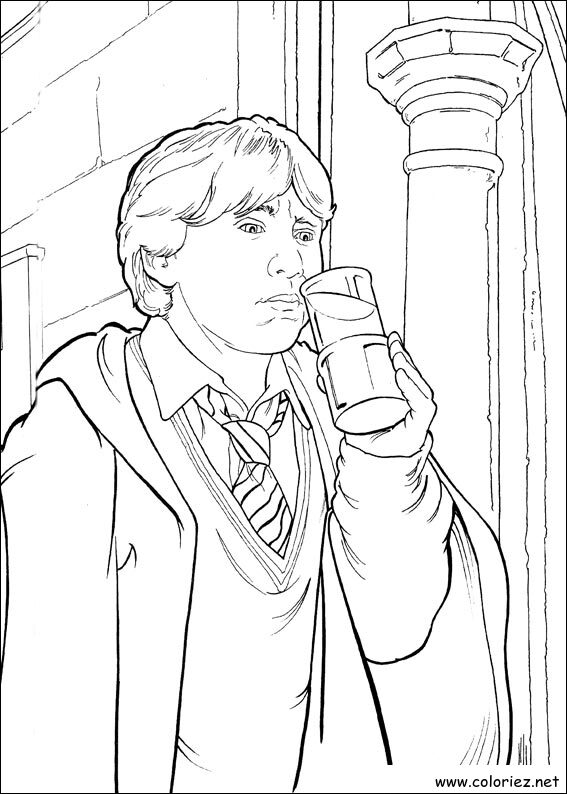 Coloriage de Harry Potter à imprimer !