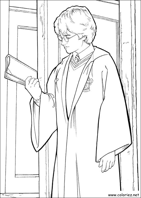 Coloriage de Harry Potter à imprimer !