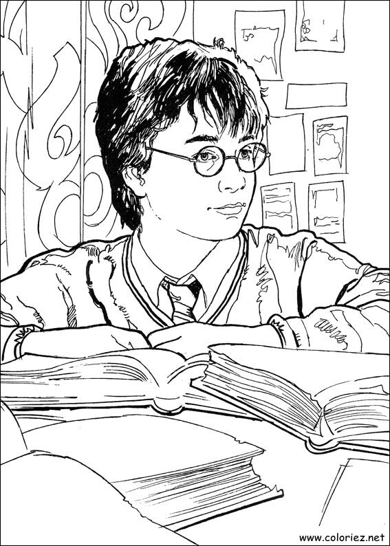 Coloriage de Harry Potter à imprimer !