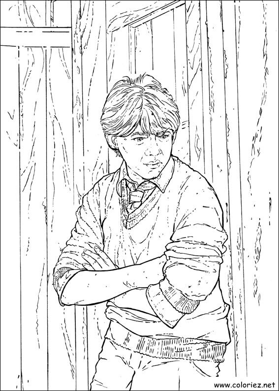 Coloriage de Harry Potter à imprimer !