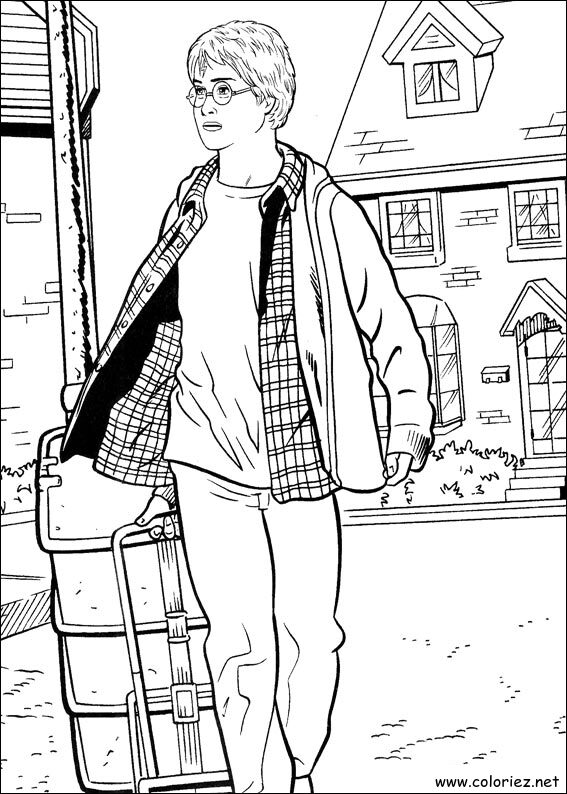 Coloriage de Harry Potter à imprimer !