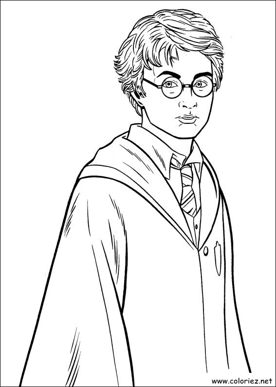 Coloriage de Harry Potter à imprimer !