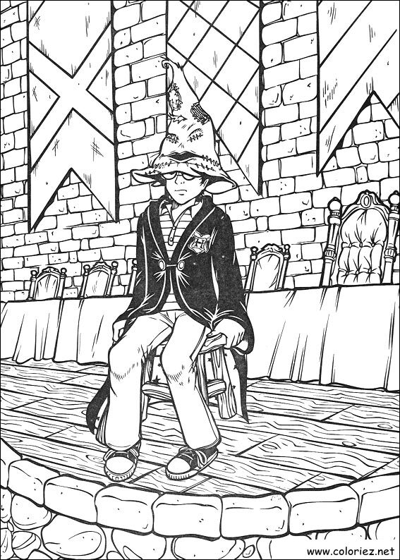 Coloriage de Harry Potter à imprimer !
