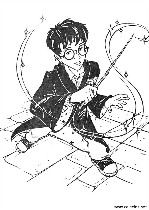Coloriage de Harry Potter à imprimer !