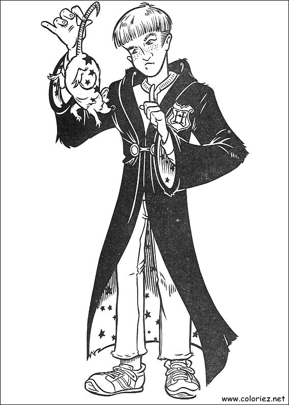 Coloriage de Harry Potter à imprimer !