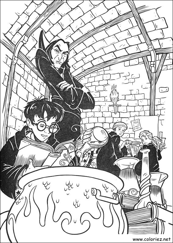 Coloriage de Harry Potter à imprimer !