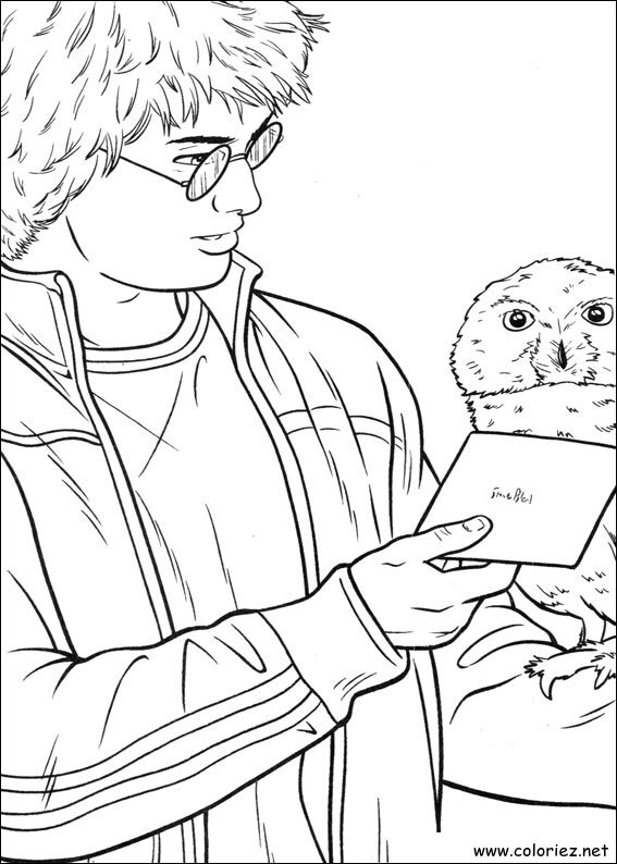 Coloriage de Harry Potter à imprimer !