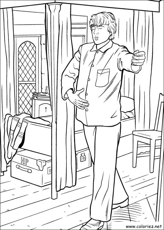 Coloriage de Harry Potter à imprimer !