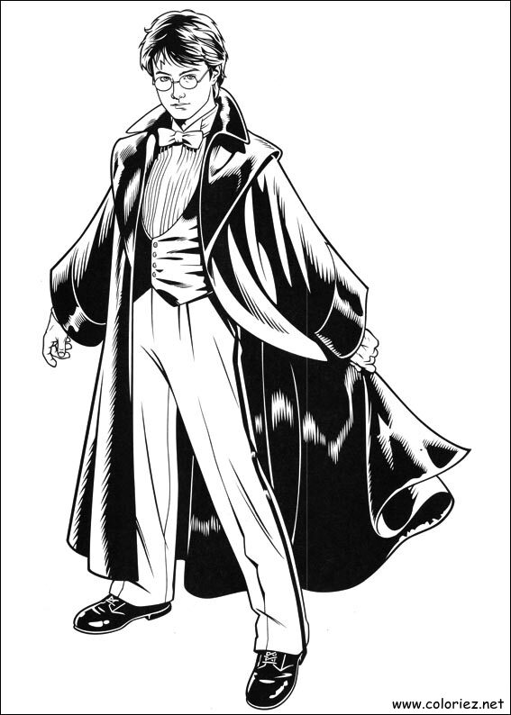 Coloriage de Harry Potter à imprimer !