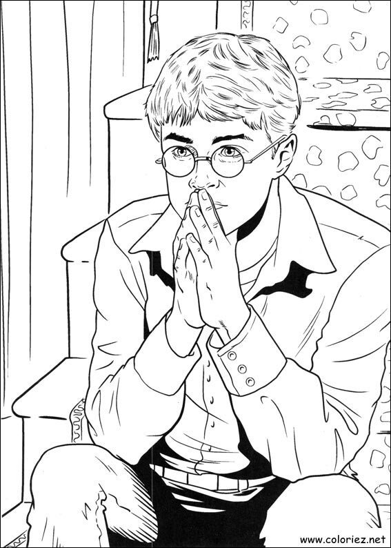 Coloriage de Harry Potter à imprimer !