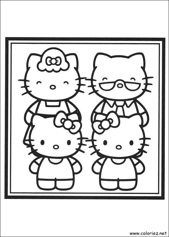 Coloriage de Hello Kitty à imprimer !