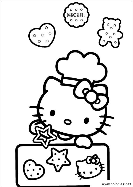 Coloriage de Hello Kitty à imprimer !