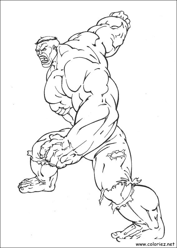 Coloriage de Hulk à imprimer