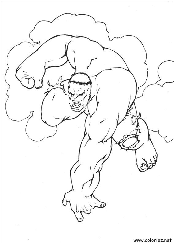 Coloriage de Hulk à imprimer