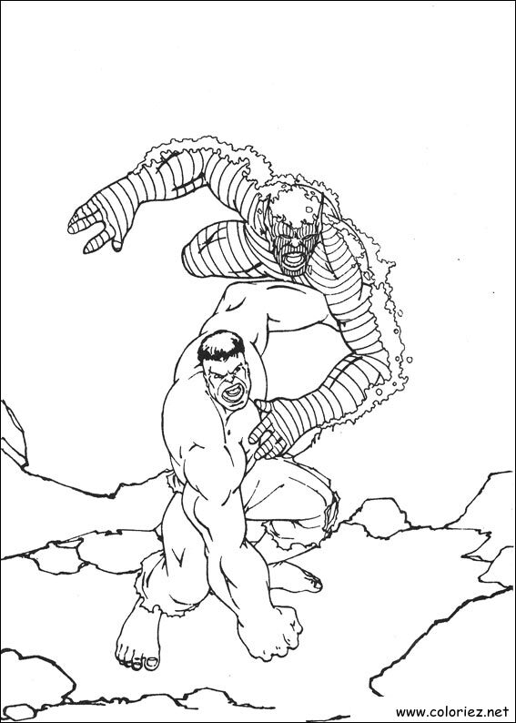 Coloriage de Hulk à imprimer