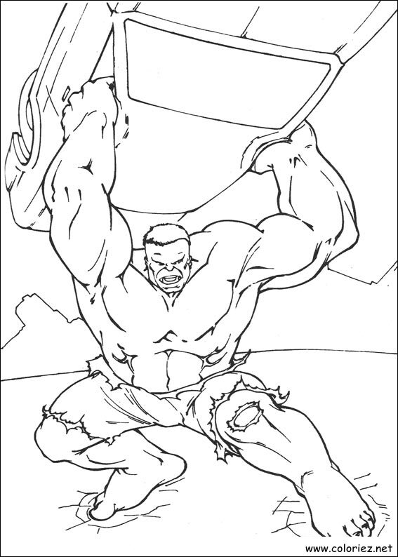 Coloriage de Hulk à imprimer
