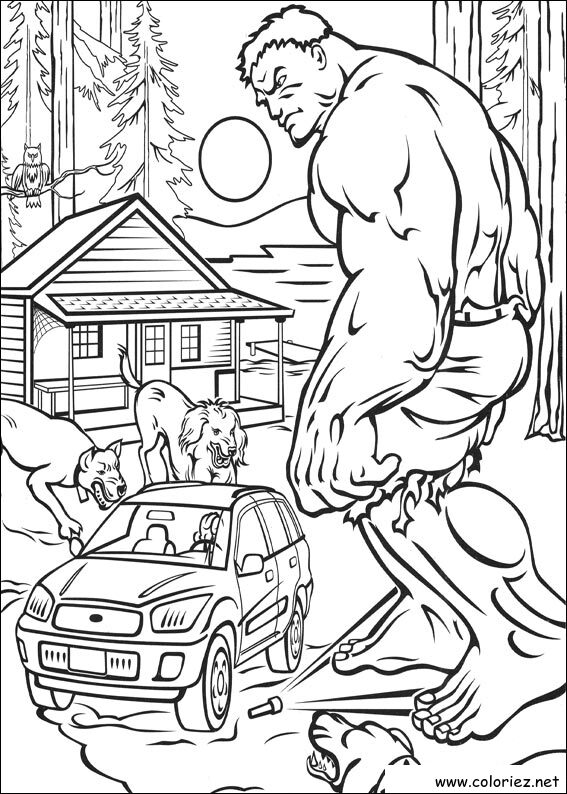 Coloriage de Hulk à imprimer