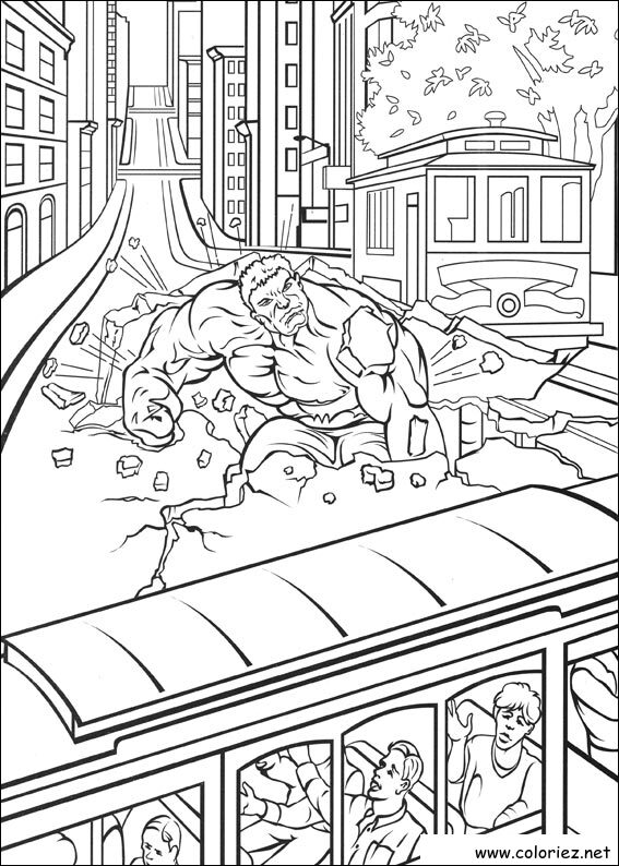 Coloriage de Hulk à imprimer