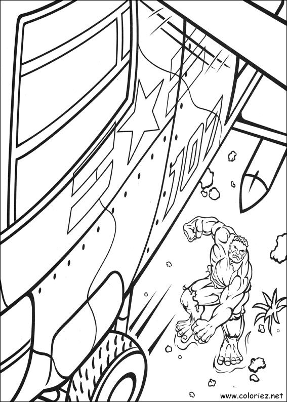 Coloriage de Hulk à imprimer