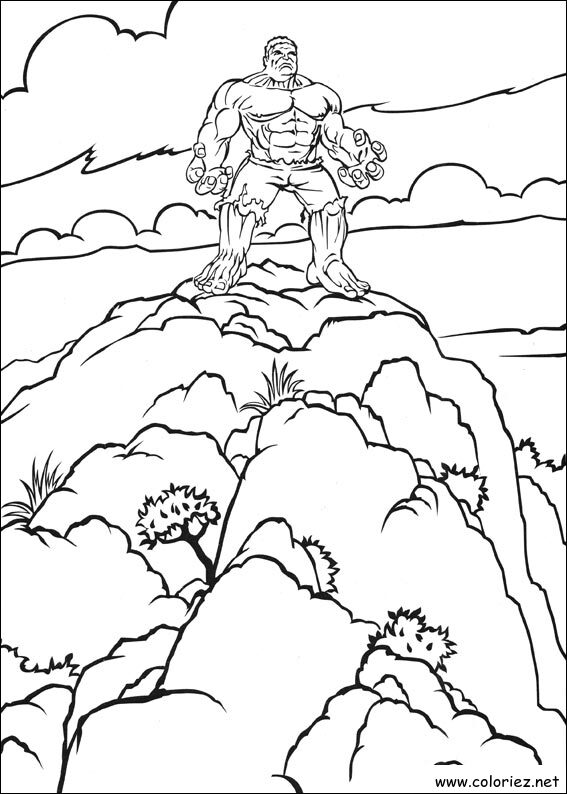 Coloriage de Hulk à imprimer