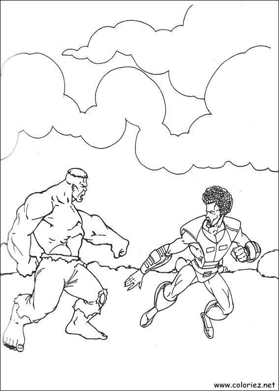 Coloriage de Hulk à imprimer