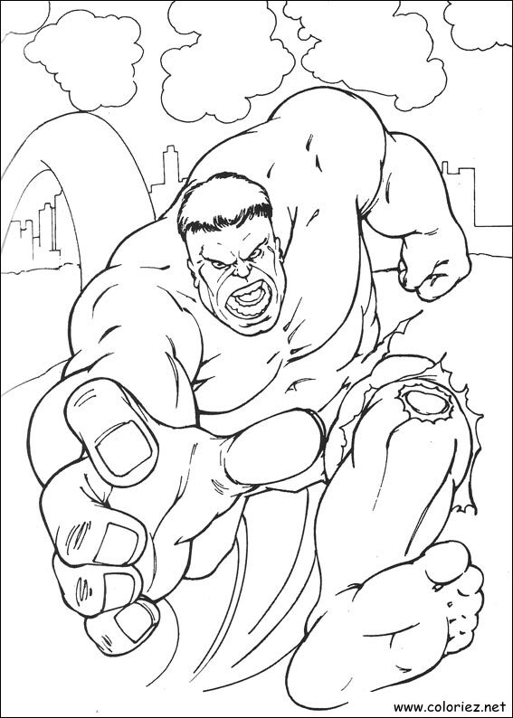 Coloriage de Hulk à imprimer