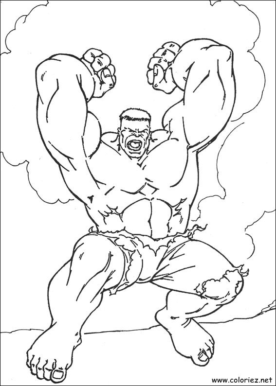 Coloriage de Hulk à imprimer