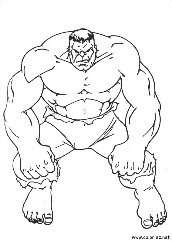 Coloriage de Hulk à imprimer