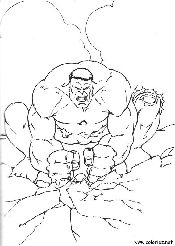 Coloriage de Hulk à imprimer