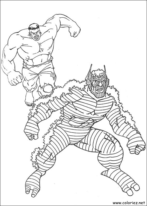 Coloriage de Hulk à imprimer