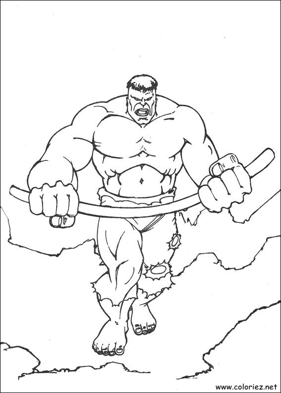 Coloriage de Hulk à imprimer