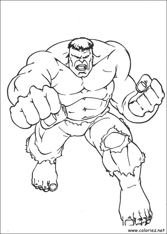 Coloriage de Hulk à imprimer