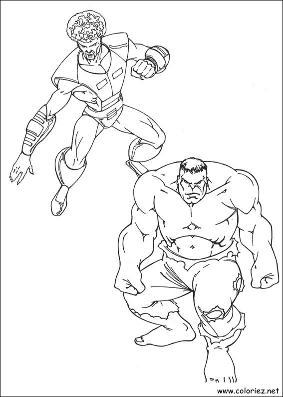 Coloriage de Hulk à imprimer
