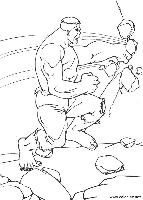 Coloriage de Hulk à imprimer