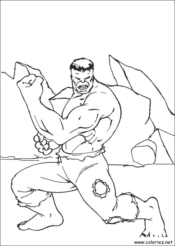 Coloriage de Hulk à imprimer