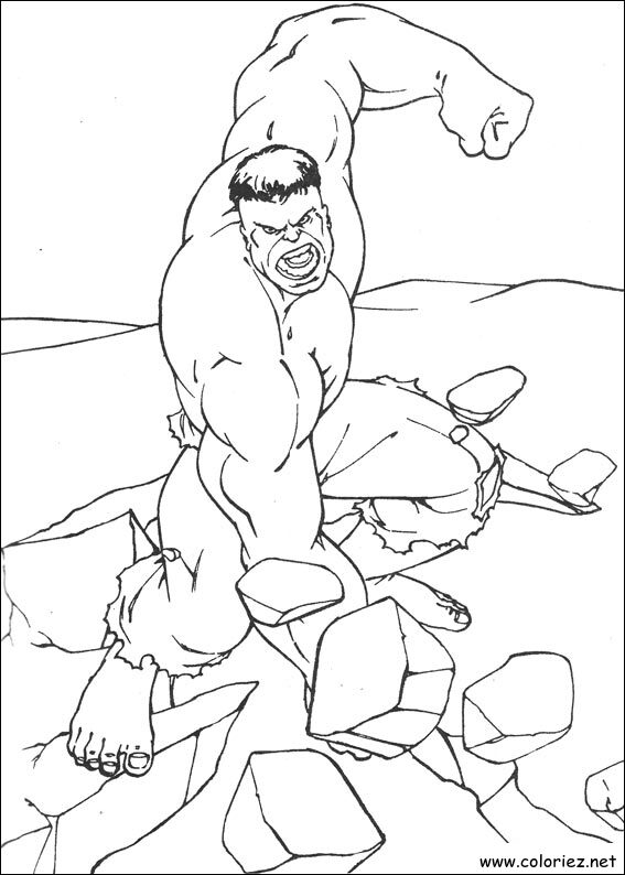 Coloriage de Hulk à imprimer