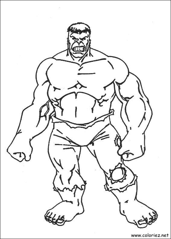 Coloriage de Hulk à imprimer