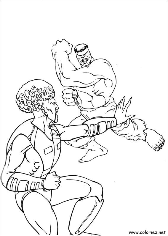 Coloriage de Hulk à imprimer