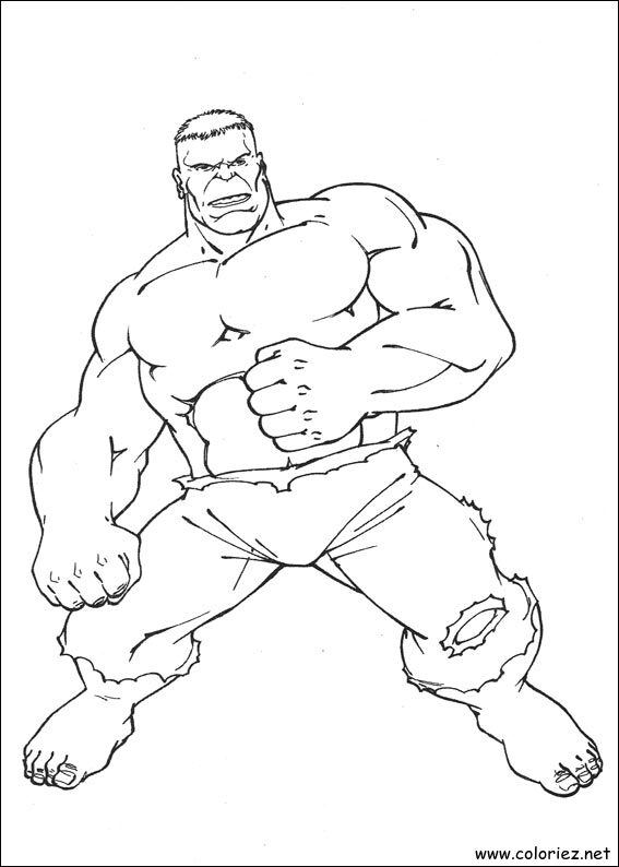 Coloriage de Hulk à imprimer