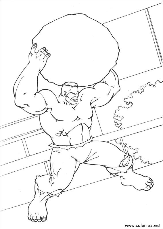 Coloriage de Hulk à imprimer