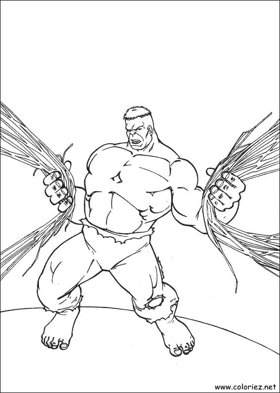 Coloriage de Hulk à imprimer