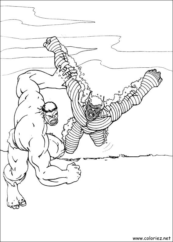 Coloriage de Hulk à imprimer
