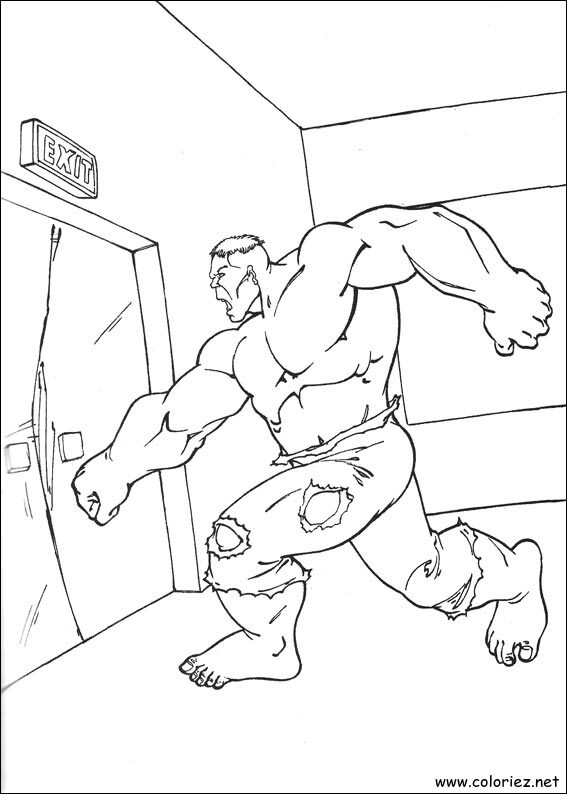 Coloriage de Hulk à imprimer