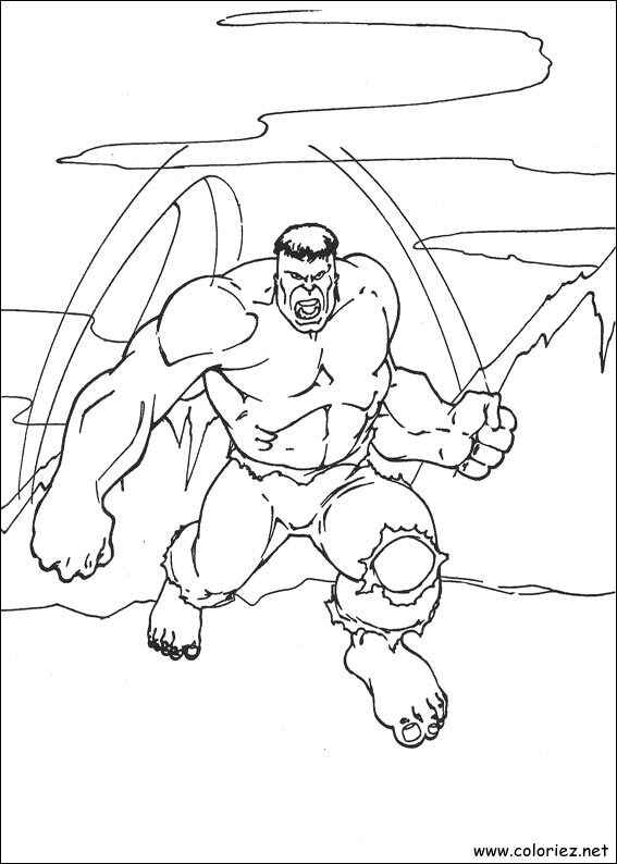 Coloriage de Hulk à imprimer