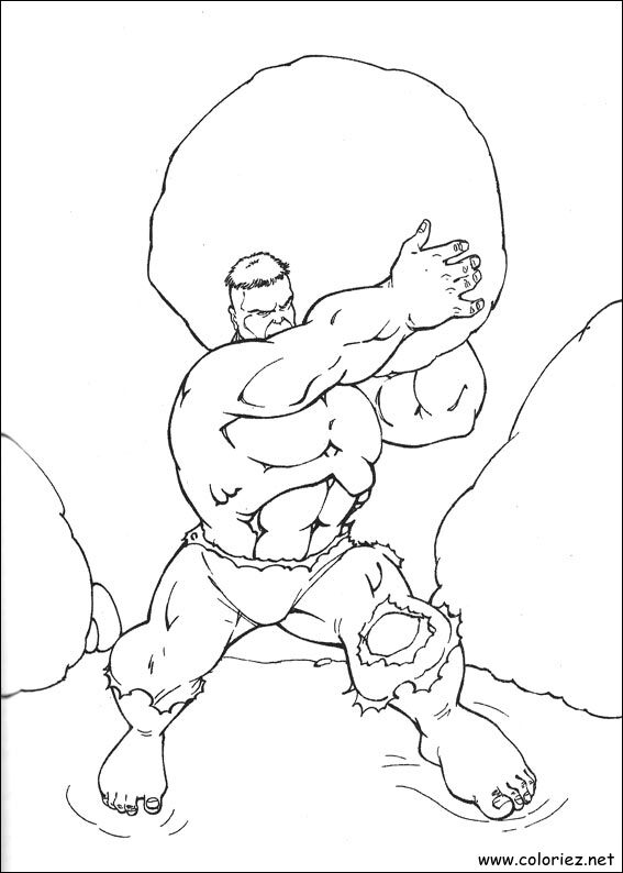 Coloriage de Hulk à imprimer
