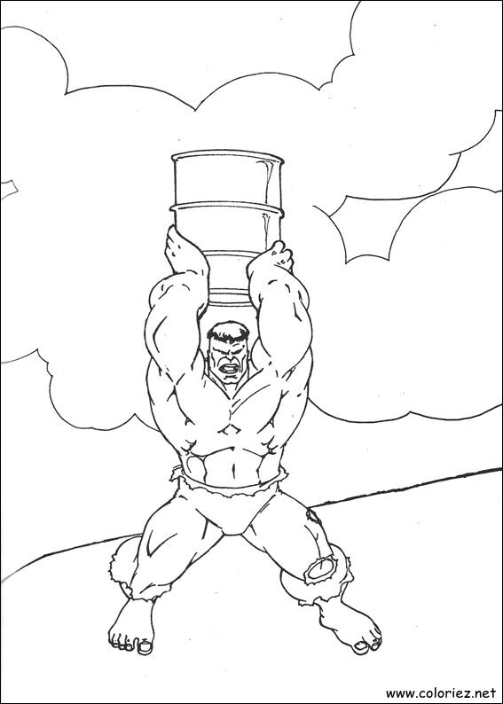 Coloriage de Hulk à imprimer