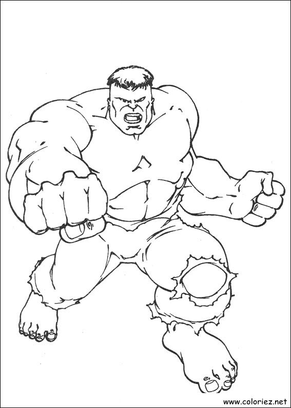 Coloriage de Hulk à imprimer
