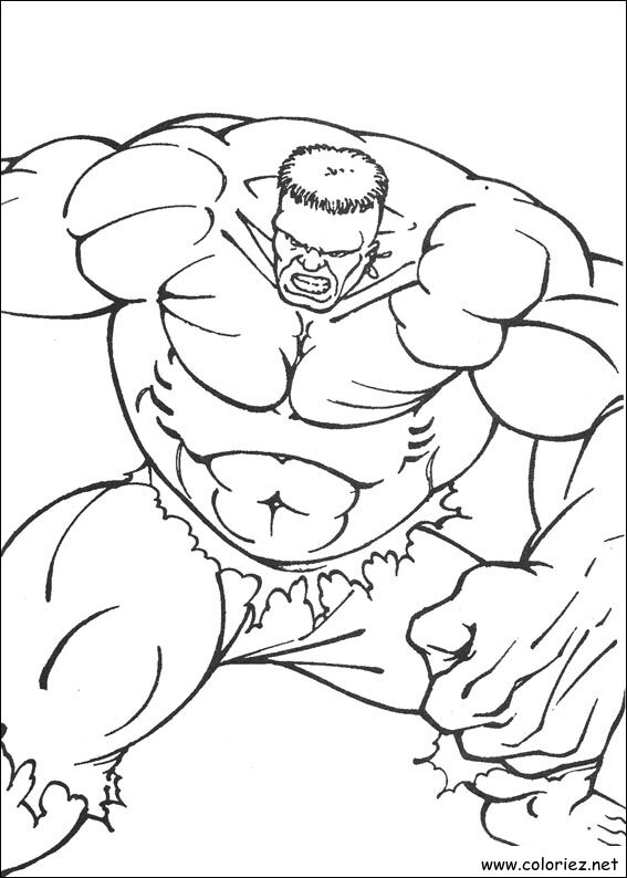 Coloriage de Hulk à imprimer
