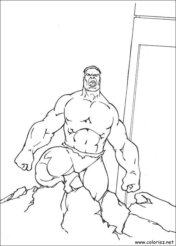 Coloriage de Hulk à imprimer